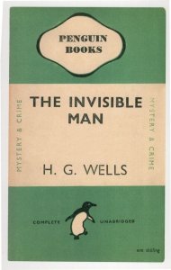 HG Wells The Invisible Man Post WW2 1946 Edition Book Postcard