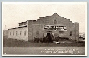 1917  Camp Grant  Illinois   Knights of Columbus Hall   Postcard