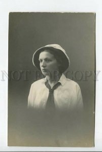 3184725 Girl SCOUT 1917 year AUTOGRAPH Vintage REAL PHOTO
