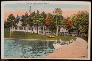 Vintage Postcard 1915-1930 The Woods Inn, Fourth Lake, Adirondacks, NY