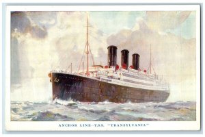 1929 Anchor Line T.S.S. Transylvania North Cape London England Postcard