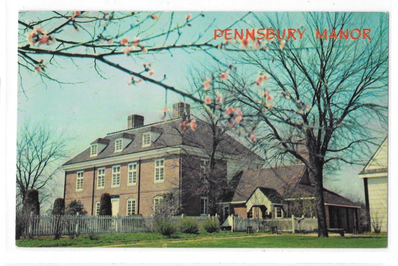 Pennsbury Manor Home of William Penn Bucks County PA Vintage Postcard