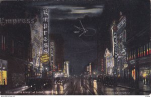 DENVER, Colorado, 1914; Curtis Street at Night