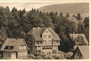 Germany Haus Klavehn und Am Waldhang Braunlage Harz Vintage RPPC 03.68