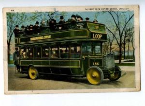 191708 USA CHICAGO Double deck motor coach Vintage RPPC