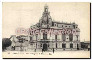 Old Postcard Dreux The Caisse D'Epargne And The Mayor