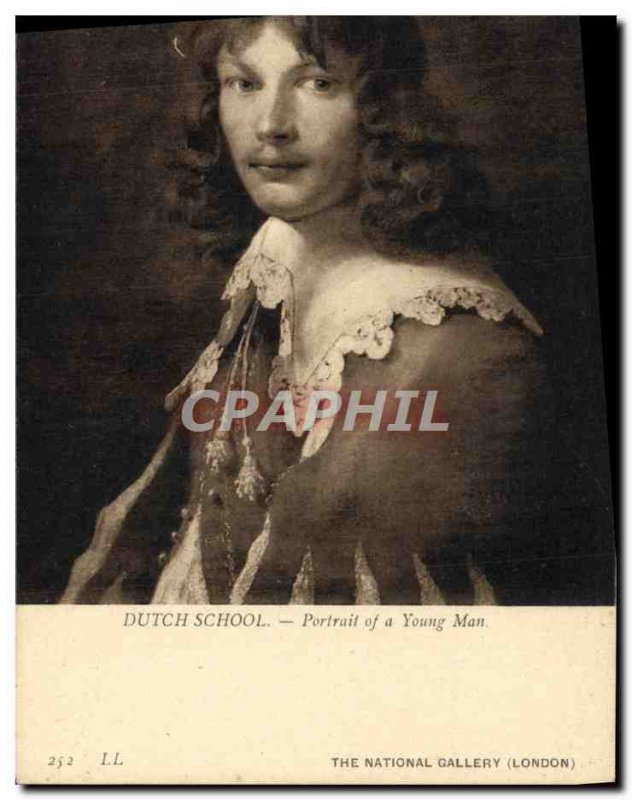 Postcard Old Dutch School Portrait Of A Young Man National Gallery London