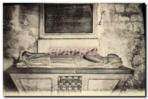 Old Postcard In The Tomb of Ysabelle of Artois in the crypt of the church of ...