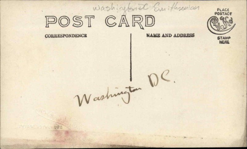 Washington DC Smithsonian c1900s-20s RPPC Real Photo Postcard