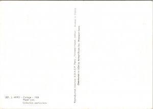 Paper Cuts Collage Man with Airmail Bag Miro Postcard