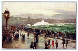 c1910 Loch Promenade Douglas Isle of Man Wavy River Oilette Tuck Art Postcard