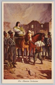 Mrs Almaron Dickenson~Baby Daughter Angelina~Leave Alamo On Horses~Vintage PC