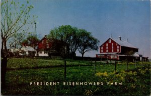 Vtg President Eisenhower's Farm Gettysburg Pennsylvania PA Unused Postcard