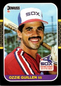 1987 DONRUSS Baseball Card Ozzie Guillen SS Chicago White Sox sun0589