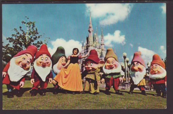 Snow White,Seven Dwarfs,Walt Disney World Postcard 