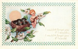 Vintage Postcard 1900's I couldn't Forget You I Wouldn't Forget You Greetings