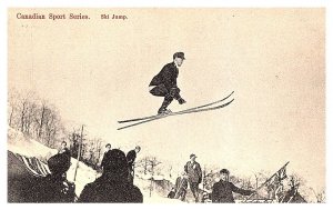 Winter Ski Jump, Skier in Air,  Canadian Sport  Series