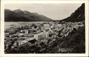 Juneau Alaska AK Bird's Eye View Real Photo Vintage Postcard