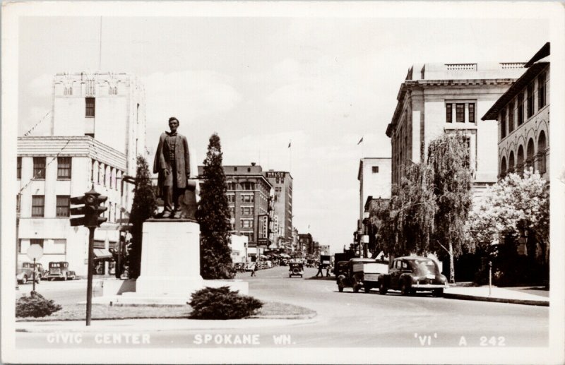 Spokane WA Civic Center VI 242 c1947 Real Photo Postcard G53