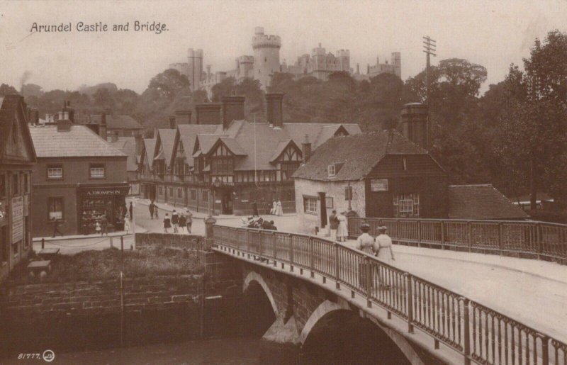 Sussex Postcard - Arundel Castle and Bridge   RS21396