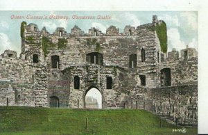 Wales Postcard - Queen Eleanor's Gateway - Caernarvonshire Castle  - Ref 11429A