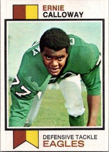 1973 Topps Football Card Ernie Calloway Philadelphia Eagles sk2425