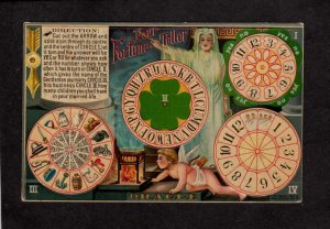 Fortune Teller Wheels with Spinner Oracle Charles Gerlach 1910 Postcard