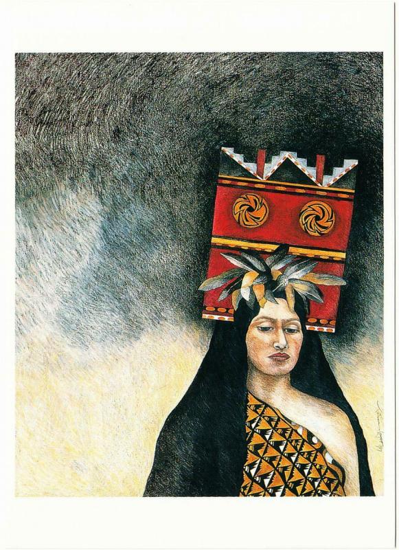 Her Heart Can Make a Slow Bud Open Patricia Wyatt Native American Art Postcard