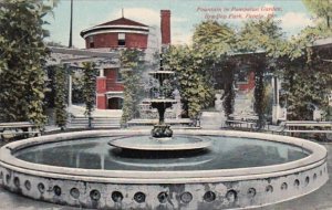 Illinois Peoria Fountain In Pompeian Garden Bradley Park 1911