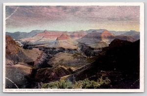Grand Canyon AZ Sunrise From Hermit Trail Fred Harvey Postcard X22