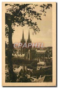 Old Postcard Quimper Cathedrale view Frugy