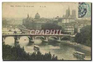 Old Postcard Paris Ile de la Cite