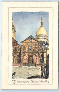 Montmartre Saint Pierre PARIS France Artist signed F. L. Scribe Postcard