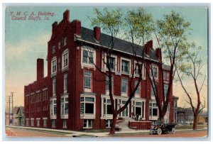 Council Bluffs Iowa IA Postcard Y.M.C.A. Building 1913 Antique Posted