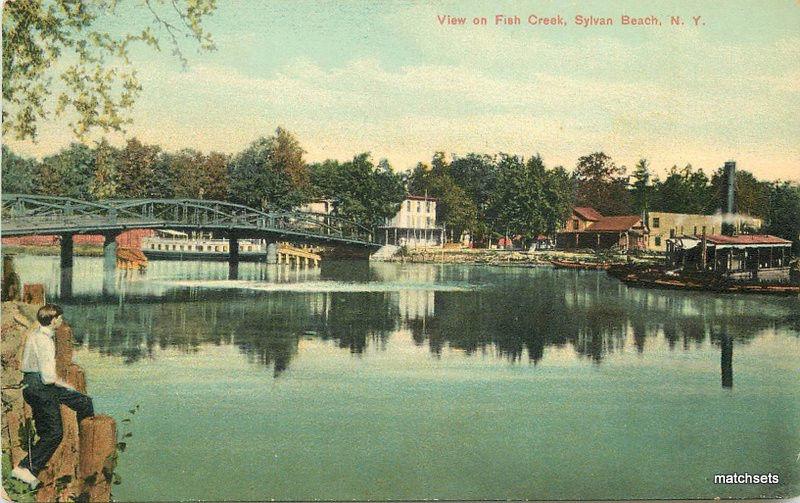 C-1910 Sylvan Beach New York View Fish Creek postcard 6245