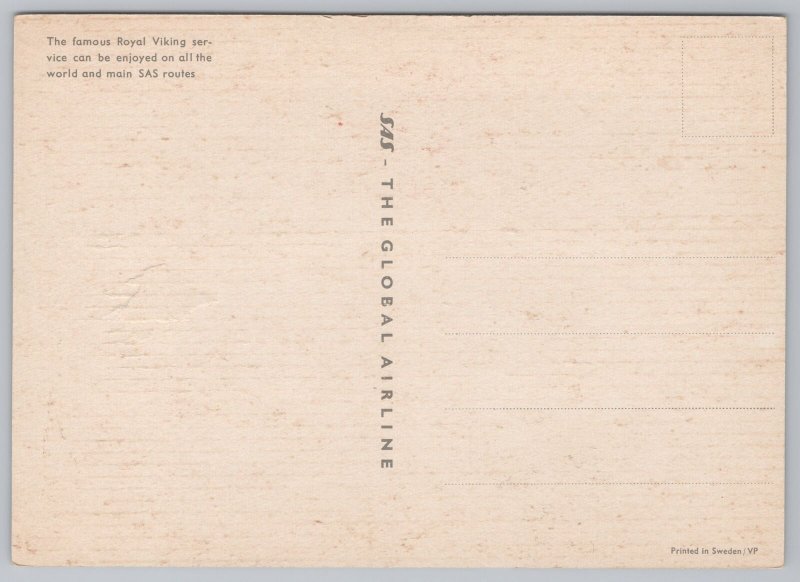 Transportation~Royal Viking Chef Serves Passengers On Airplane~Continental PC 