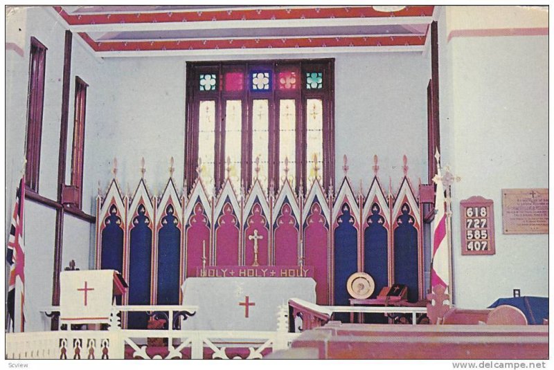 Interior of Historic St. James-on-the-lines-church, Penetang, Ontario, Canada...