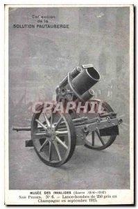 Old Postcard Musee des Invalides (Geurre) Our Jacks Lance Bombs 250 made in C...