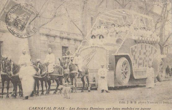 Carnaval D'Aix Indian Carnival Float French Postcard