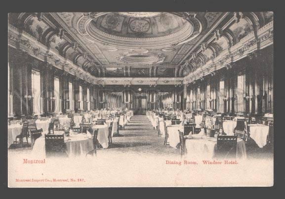 090858 CANADA Montreal Dining room Windsor Hotel Vintage PC