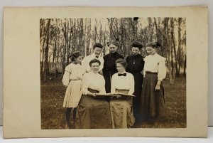 RPPC Victorian Ladies Photo, Likely Norwegian Minnesota Estate Postcard B16