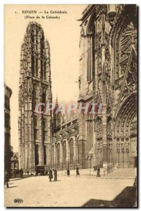 Rouen Old Postcard The cathedral (place of the Calende)