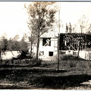 c1910s Occupational House Construction RPPC +Architect Lumber Real Photo PC A135