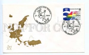 418885 BELGIUM 1984 year Europa CEPT Braine-L-Alleud COVER