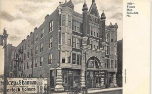 Springfield MO Baldwin Theatre Poster Board Horse & Wagon Postcard