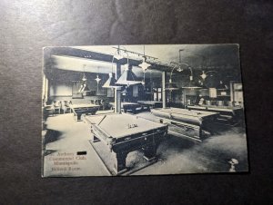 Mint USA PPC Postcard St Anthony Commercial Club Minneapolis Billiard Room