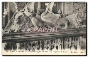 Old Postcard Dijon museum The tomb of John the Fearless and Margaret of Bavar...