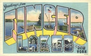 Finger Lakes, New York USA Large Letter Town Unused 