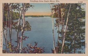 Wisconsin Greetings From Eagle River 1950 Curteich