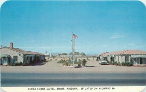 Autos Bowie Arizona Yucca Lodge Motel roadside Hughart Dexter Postcard 20-9811